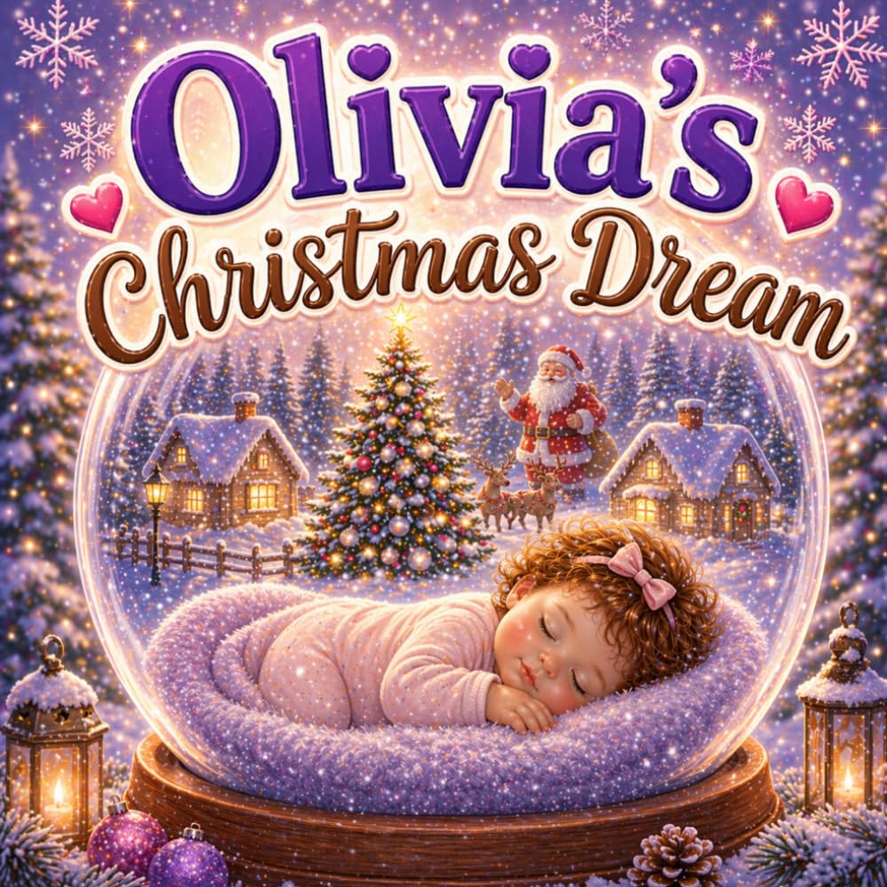Olivia’s Christmas Dream: A Personalized Magical Holiday Bedtime Story (Three Hearts Personalized Baby Books (Olivia))