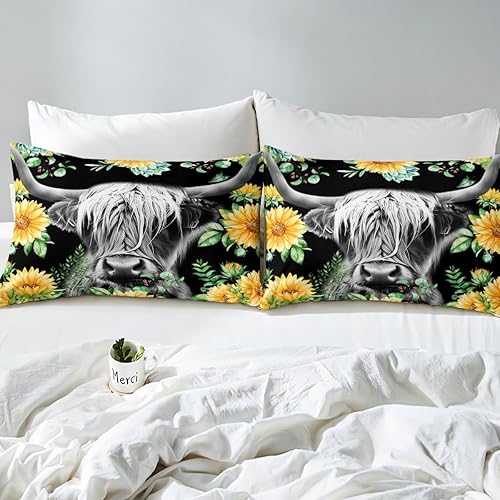 Miniatura 9 de Erosebridal Juego de ropa de cama de calavera de azúcar, funda de edredón tamaño matrimonial con estampado 3D de calavera gótica, funda de edredón