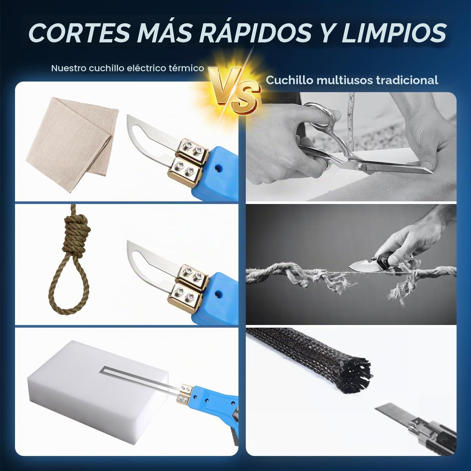 BigKing Cortador eléctrico de espuma caliente de 180 W, 0 – 600 ℃ 220 – 240 V, con 4 cuchillas, guantes, cepillo, llave inglesa, cuchillo eléctrico en caliente para EPS, XPS, PU, EVA, tabla KT