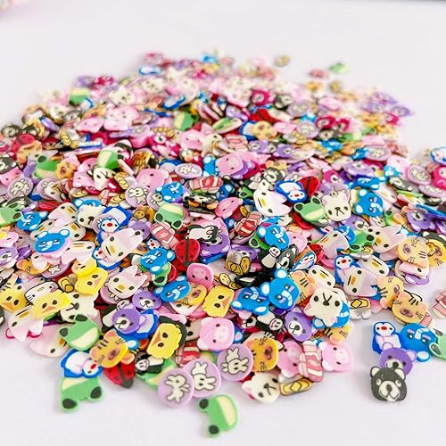 Miniatura 2 de 5000 piezas de figuras de polímero en 3D para decoración de uñas, bricolaje, suministros para decoración de manualidades (frutas, cara sonriente,