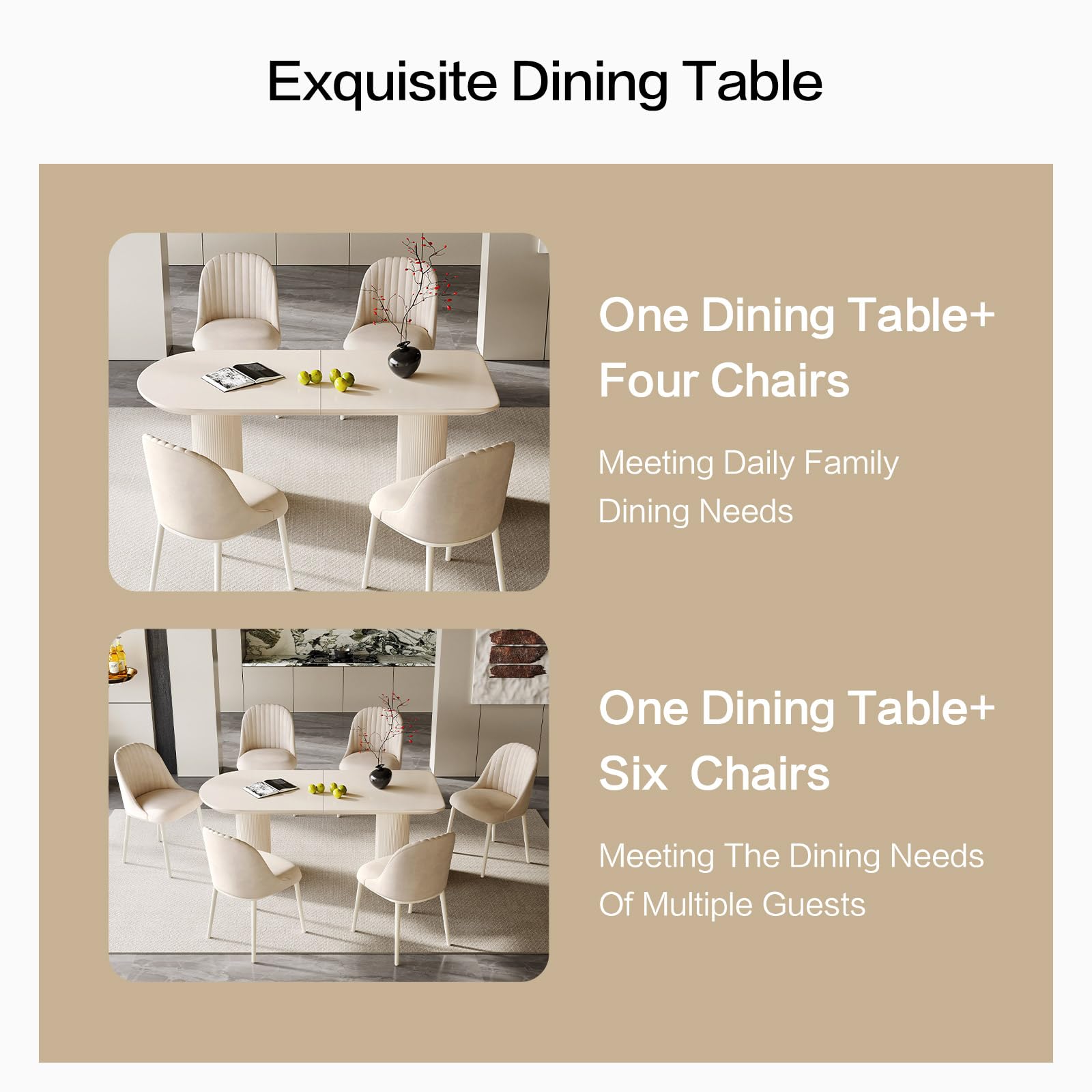 Tavolo da pranzo ovale bianco, grande tavolo da pranzo da 177,8 cm, moderno tavolo da pranzo per 4 o 6 o 8 persone, per soggiorno, camera da letto, sala da pranzo, cucina
