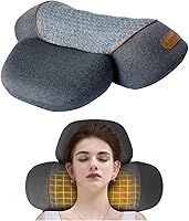 Vista 1 de Almohada masajeadora de cuello 3 en 1 no recargable con calor para aliviar el dolor de tejido profundo, almohada cervical para el cuello