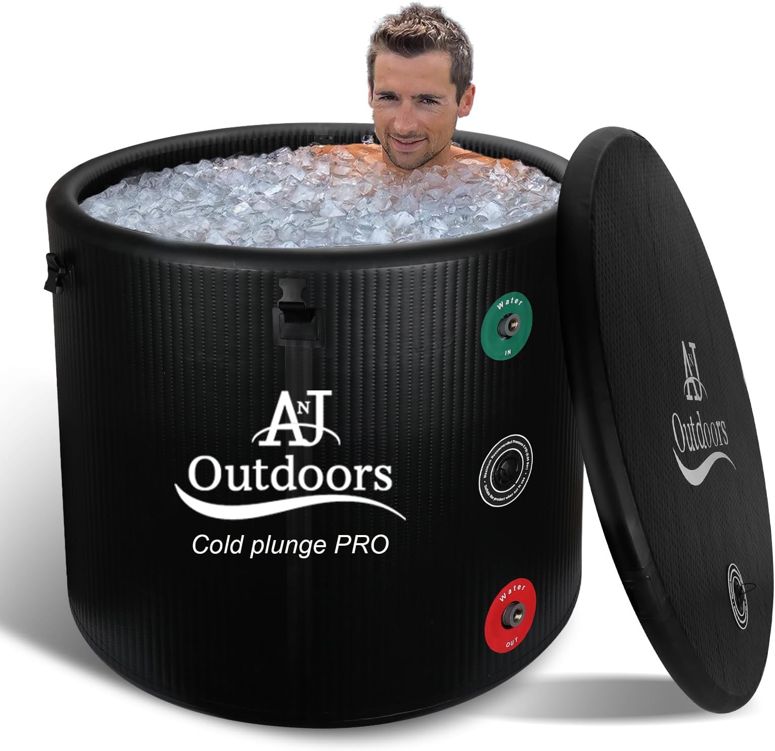 Cold Plunge PRO Water Chiller Compatible Ice Bath Tub/Cold Plunge Tub for Athletes | AirTough Weaving Wall Structure (No Poles Assembly) | Extra Large Outdoor/Indoor Recovery Portable Bathtub