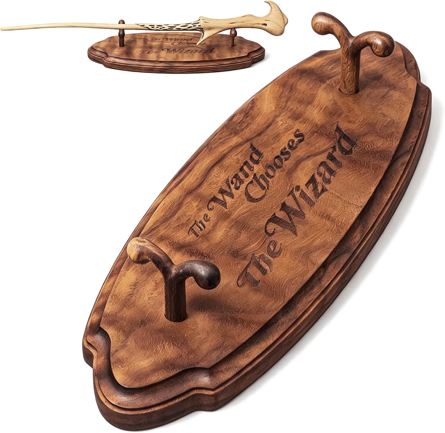 Handcrafted Black Walnut Magic Wand Stand, 9 in Display Holder