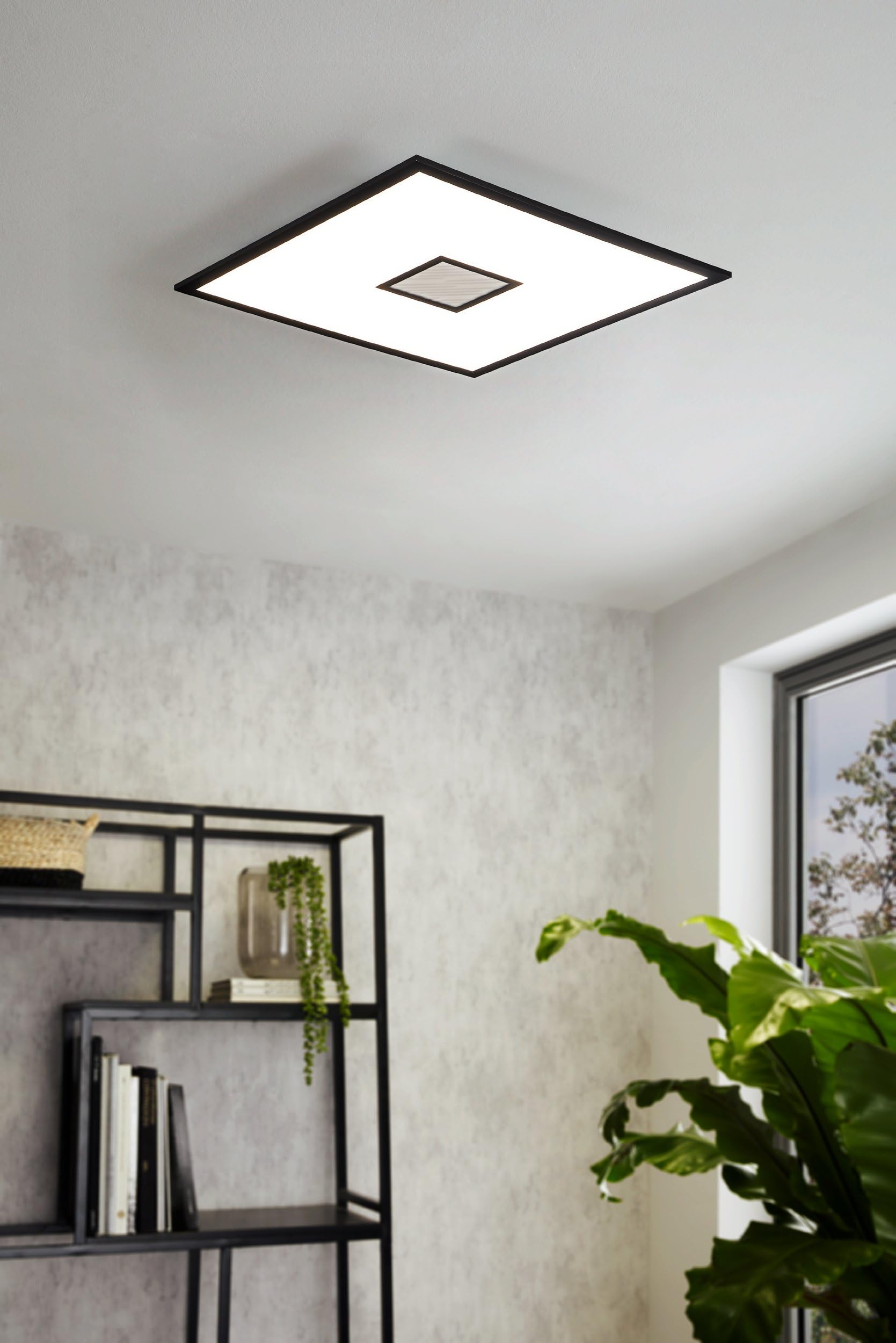 EGLO LED Deckenleuchte Bordonara, dimmbare Deckenlampe mit Fernbedienung