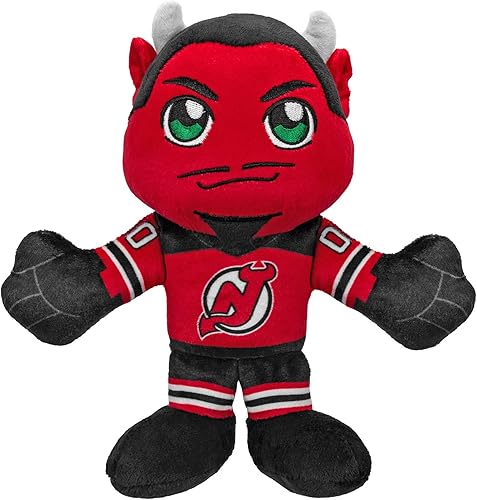 Miniatura 3 de Bleacher Creatures New Jersey Devils The Devil - Mascota de Kuricha de 8 pulgadas de la NHL - Mascota suave inspirada en Chibi