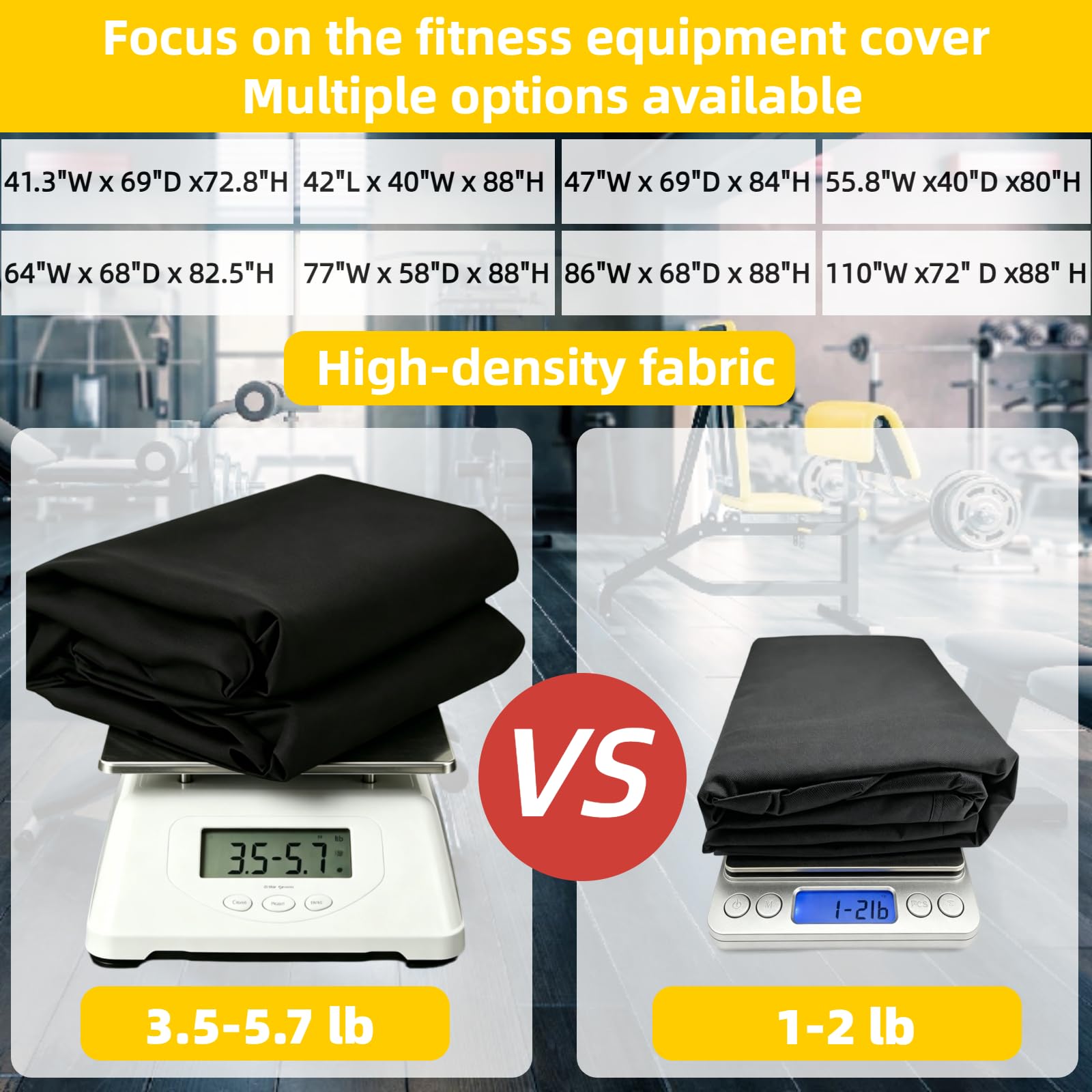 Gym Rack Abdeckung mit wasserdichtem Reißverschluss, Schutzhülle für Kniebeugen-Rack/Gewichtheber-Rack/Heim-Fitness-Workout-Ausrüstung, drinnen oder draußen
