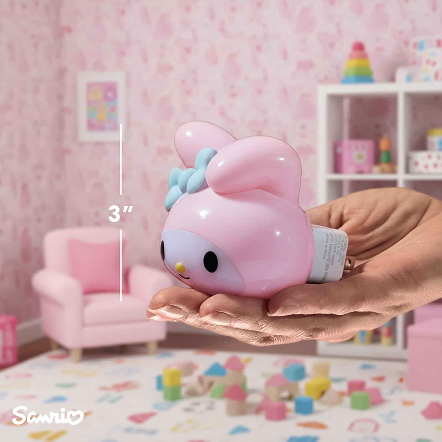 Ukonic Sanrio My Melody Face Plug-in Nightlight, LED Mood Light