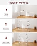 Sakugi 3 Tier Clothes Drying Rack, Foldable Clothes Drying Rack with Non-Slip Feet, Portable Laundry Drying Rack for Clothing, Indoor & Outdoor Use, 73.5 x 29 x 95 cm, White