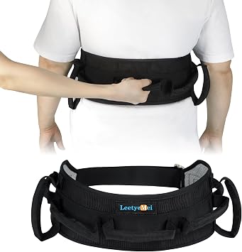 Gait Belts for Seniors, Transfer Belt with Handles, Gate Belts Medical for Elderly, Walking Belt for Lifting Elderly & Patient Physical Therapy - Metal Buckle Anti-Slip Gait Belt for Medical Nursing