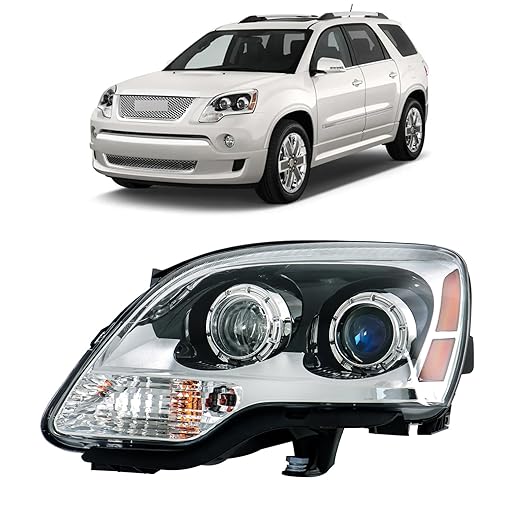 labwork 1PC Headlight Assembly HID without Ballast Chrome Housing Replacement for Acadia 2007-2012 Driver Side LH GM2502323