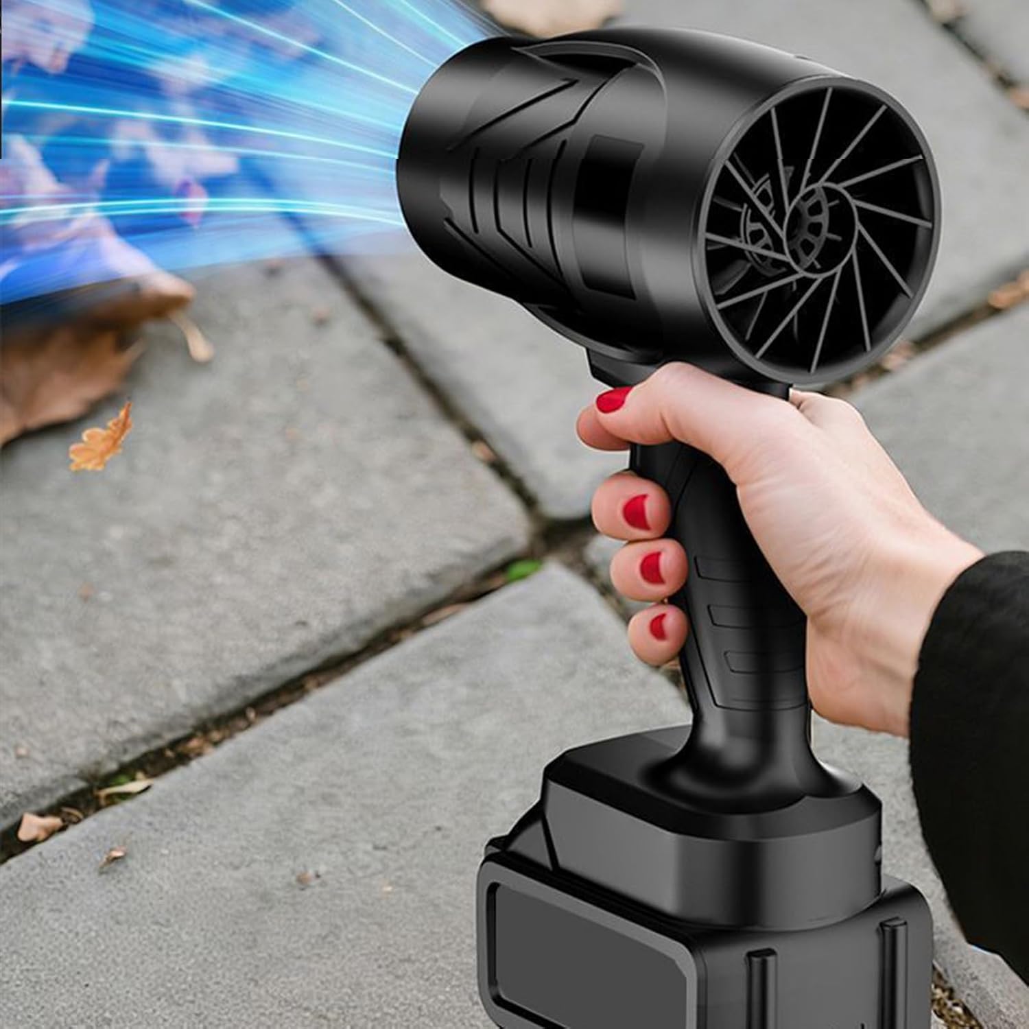 Cordless Leaf Blower, Electric Air Cleaning Tool, Compact Size Outdoor Use Convenience, Lightweight Backyard Device Feature, Garden Equipment Versatile Function, Debris Removal Aid