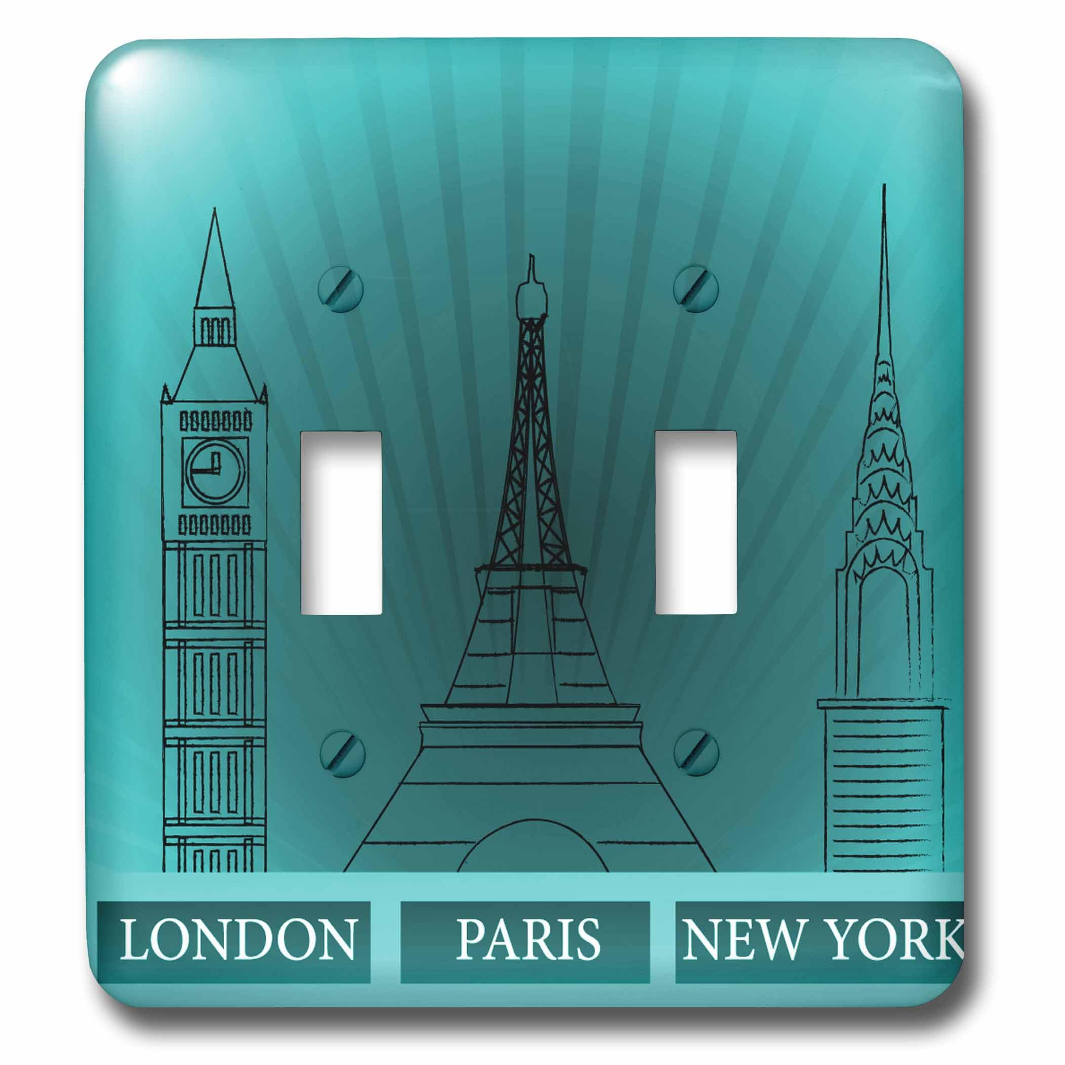 Interrupteur double London Paris New York lsp_101395_2 turquoise pour rénovation chambre