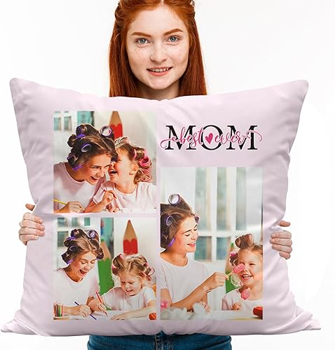 Miniatura 1 de Almohada personalizada con relleno, almohadas personalizadas con texto de imagen, impresión de doble cara  5 tamaños y 10 colores, almohada