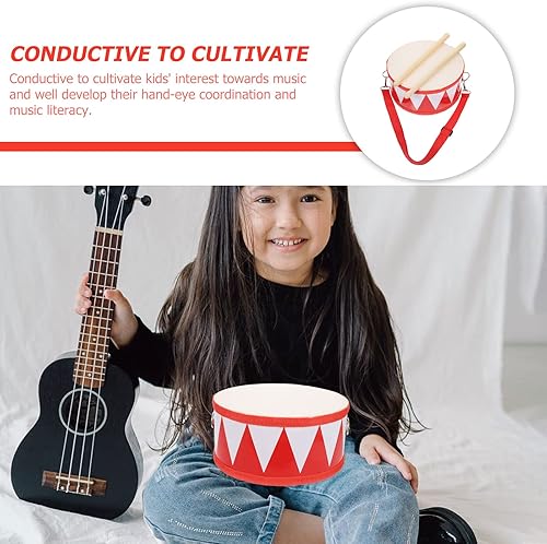 Miniatura 4 de Juguetes de música, 1 juego de tambor de percusión para niños, instrumento de percusión, juguete de tambor de música para niños tambor de chamán