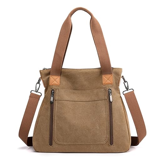 Bolsa Feminina Lona Vintage Bolsa De Ombro Casual Uso Diário Bolsa Feminina De Ombro Bolsa De Mão Com AjustáVel Alça De Ombro
