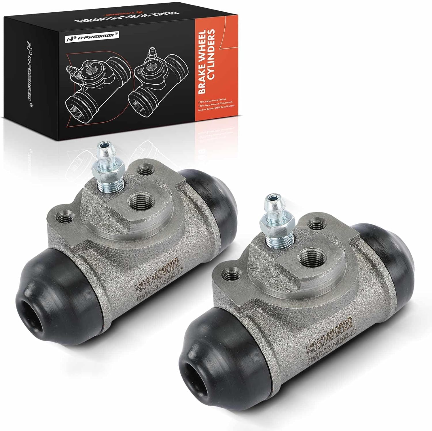 A-Premium Rear Drum Brake Wheel Cylinder Compatible with Toyota Models - Pickup 1979-1984 1986-1987 1989-1995, 2-PC Set, Bore: 15/16 Inch, Driver and Passenger Side - Replace# 4755030100