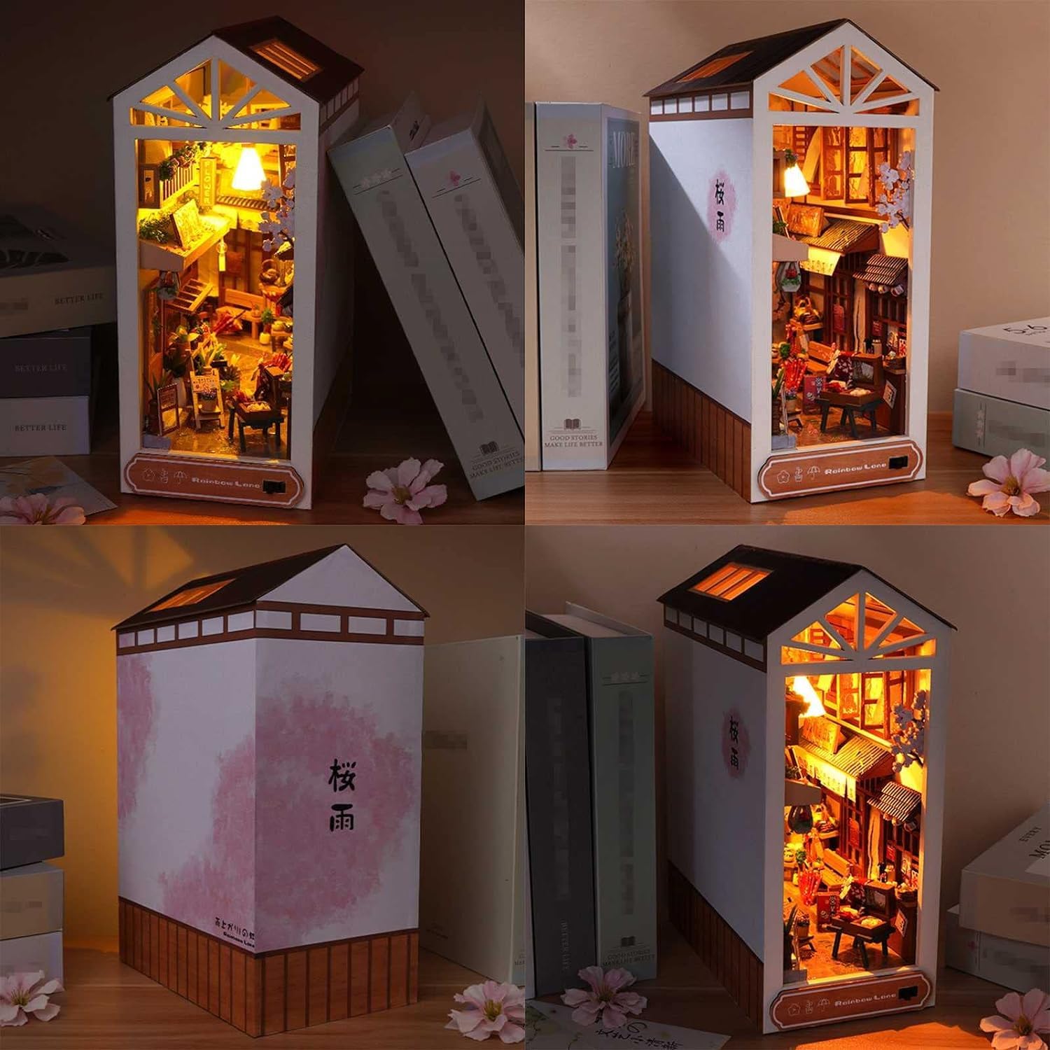 Model edukacyjny Drewniane podpórki do puzzli 3D, zestaw do samodzielnego czytania książek, aleja dekoracyjna wkładki do półek, drewniane podpórki do puzzli 3D, miniaturowe zestawy do książek z oświet