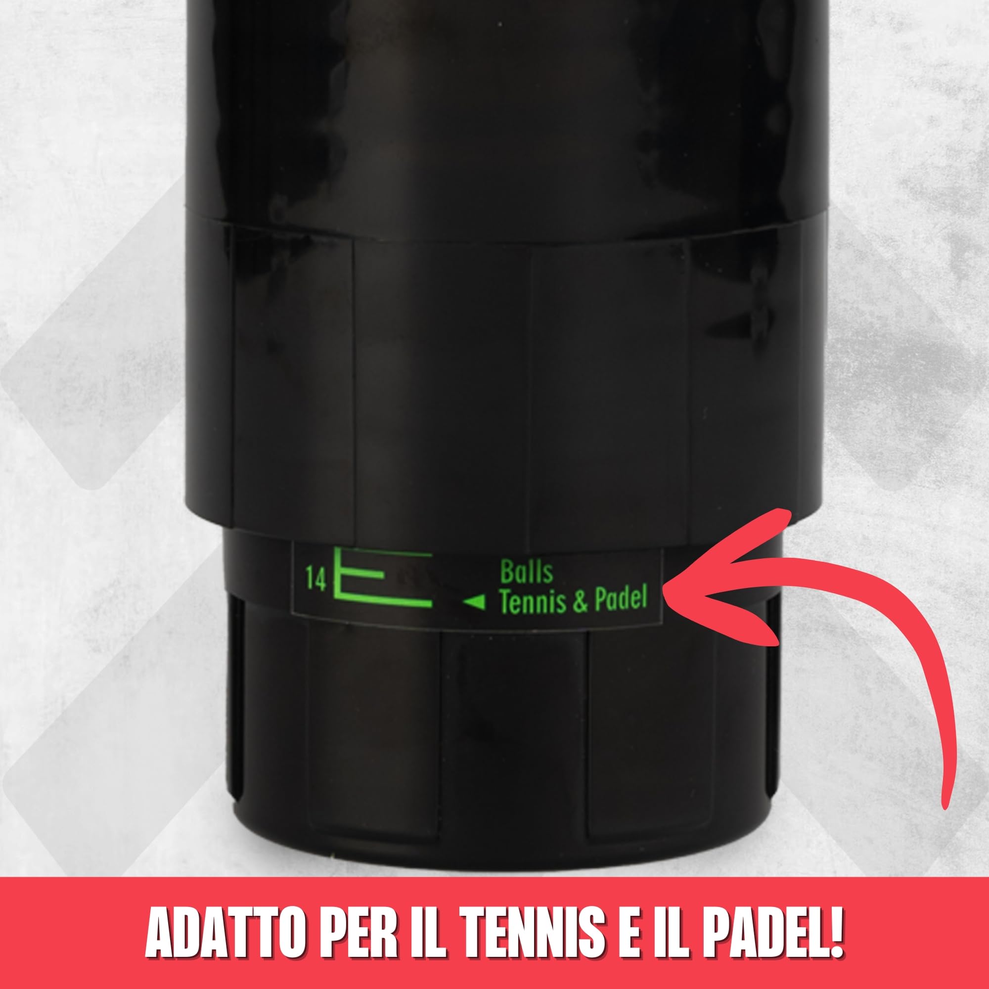 MATCHU - Regolatore di Pressione Per Palline da Padel e da Tennis - Portapressione - Ripristinatore di pressione - Pressurizzatore di palline - Prolunga la vita - 22x8,3x CM - Edizione PRO - Nero