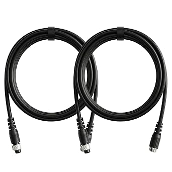 Battery Power Cable 1.5-6.5 FT 45-200 CM Compatible for Daiwa Tanacom Seaborg Leobritz, Shimano Plays BeastMaster ForceMaster Electric Fishing Reels 2 Pcs, 6.5 Feet 200 cm