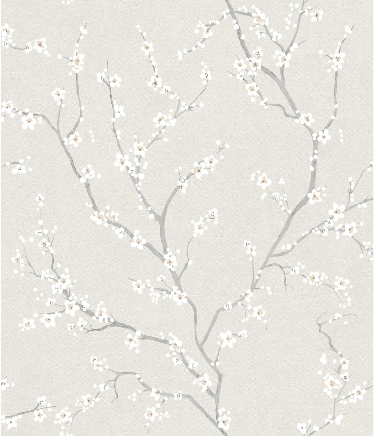 RMK11271WP Pearl Cherry Blossom Peel And Stick Wallpaper