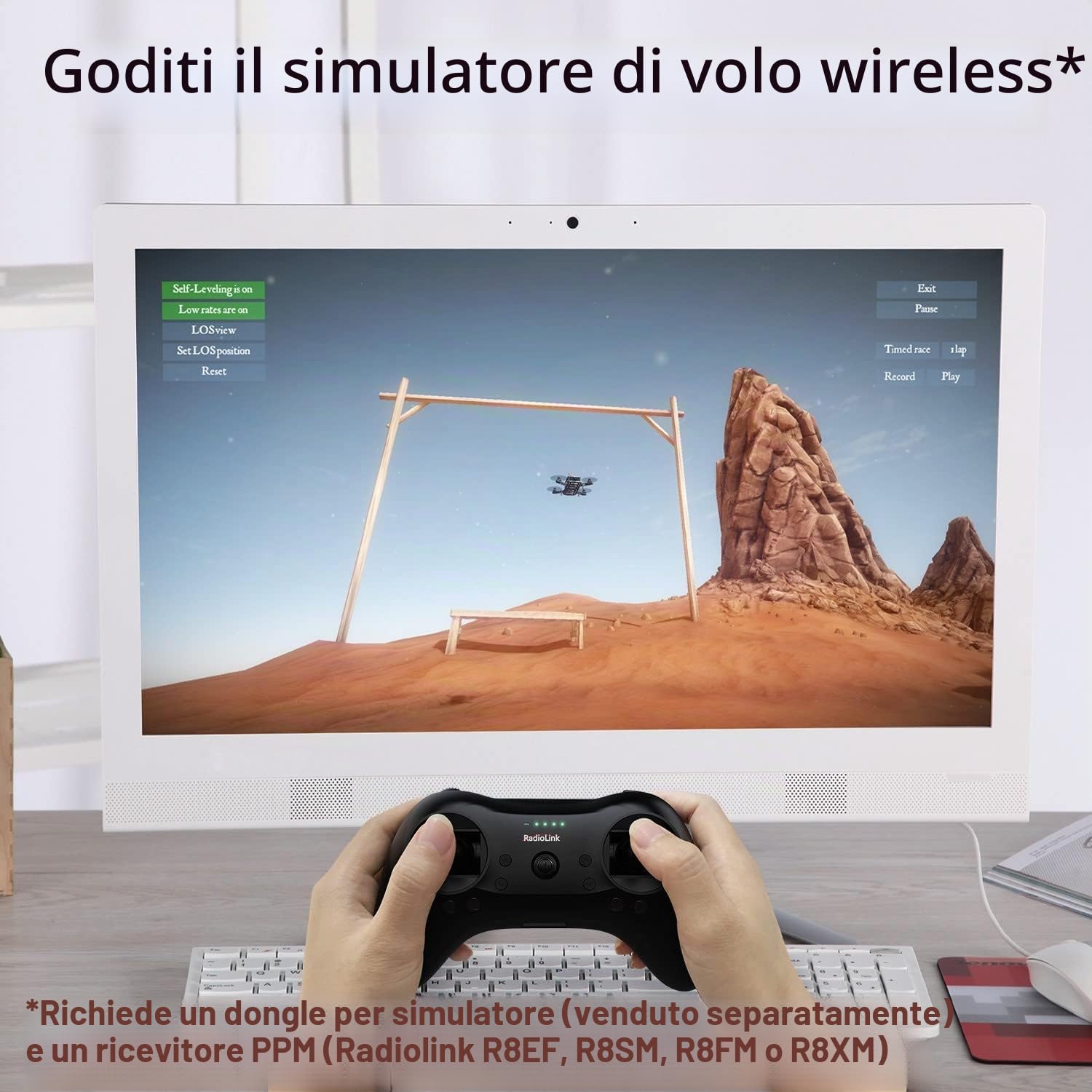 Radiolink T8S 8 Canali 2.4GHz RC Trasmettitore e Ricevitore R8EF RX, Telecomando e Controller Batteria Ricaricabile incorporata per Quad/Aereo/Auto/Barca e Altro Ancora (modalità 2 Mano Sinistra)