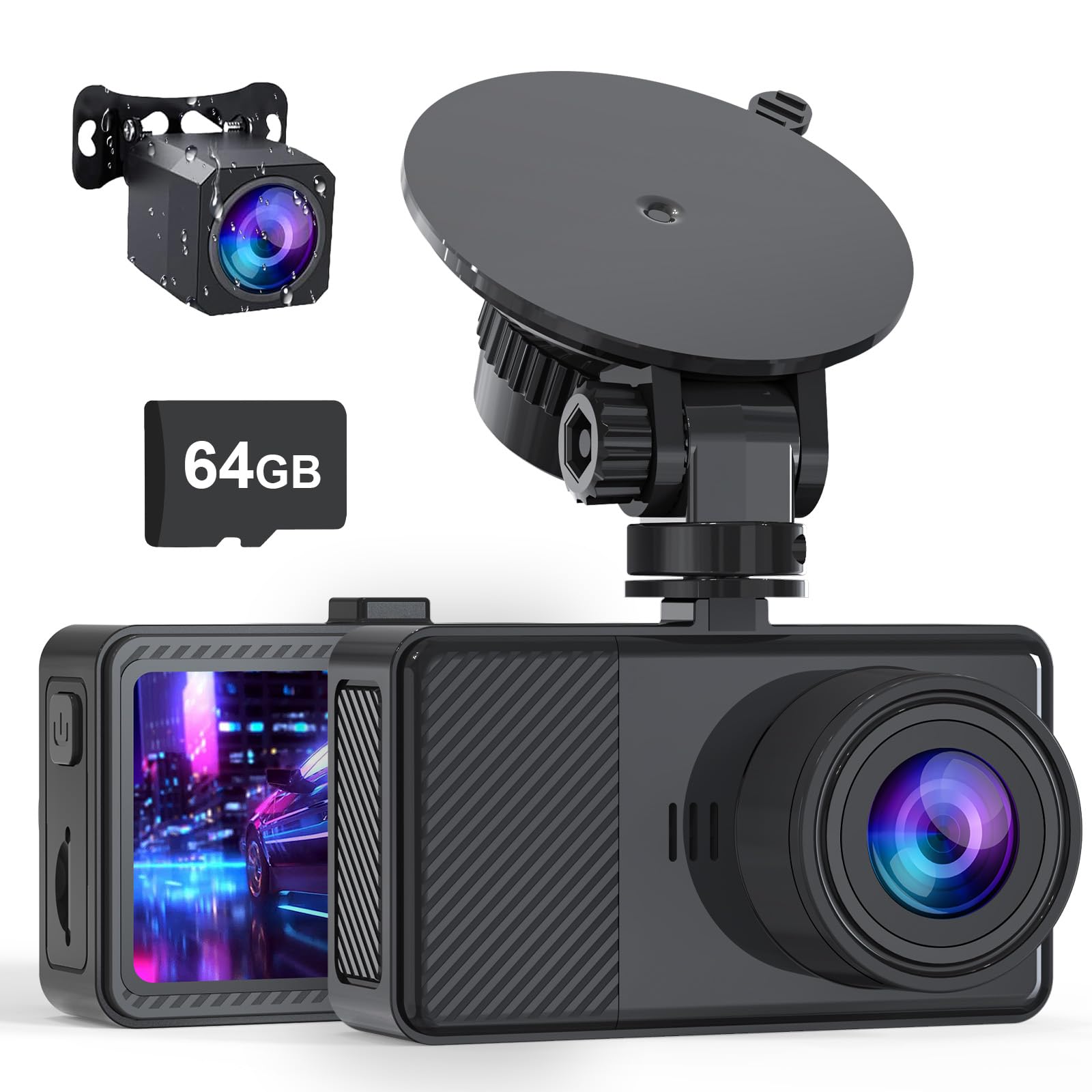 Photo 1 of ASYHAM 2.5K Front and Rear Dash Camera