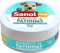 Sanol Dog, Hidratante de patinhas pet, 50 gramas, Branco