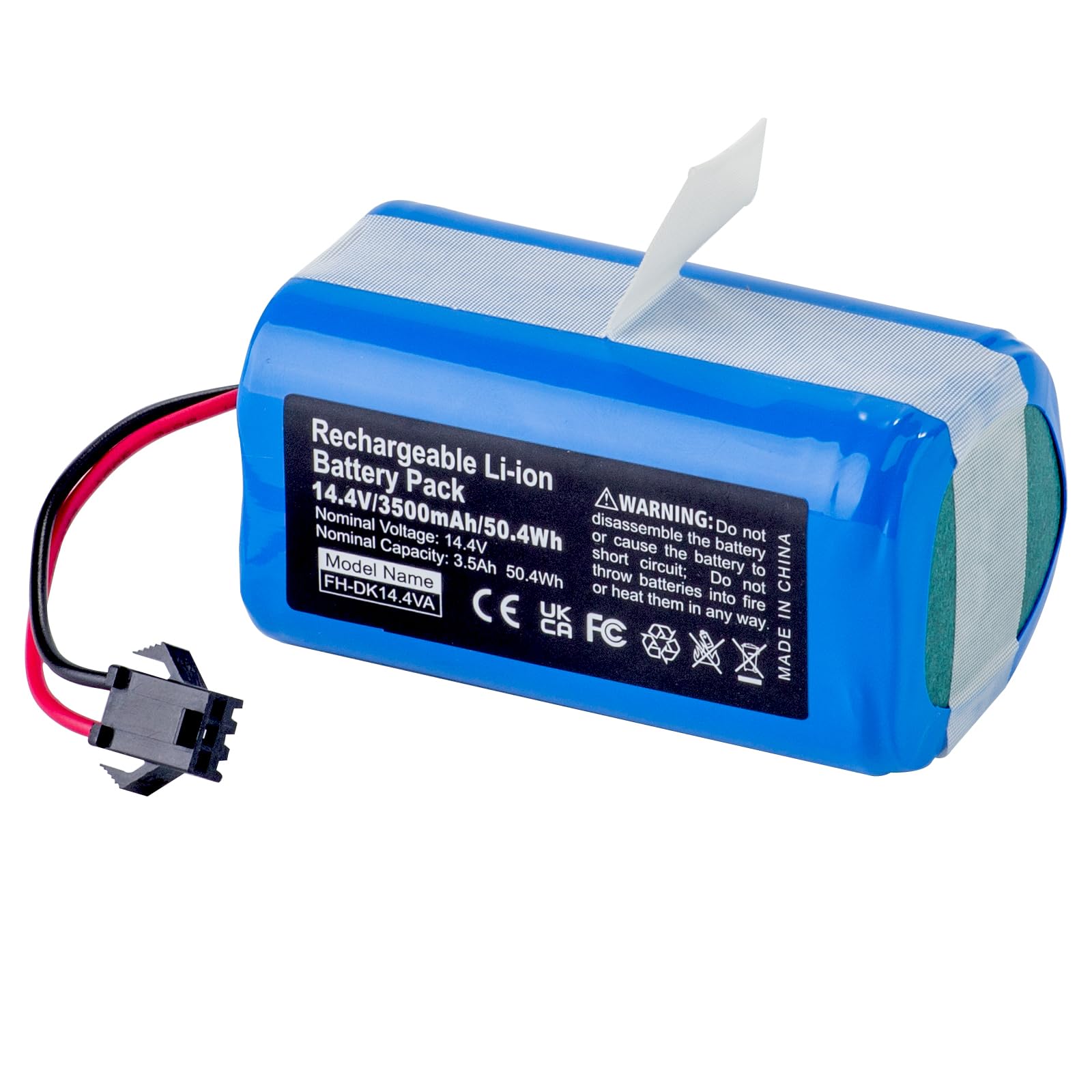 Batteria Sostitutiva 14.4V 3500mAh per Robot Aspirapolvere, Compatibile con Eufy RoboVac, Conga, Deebot, Proscenic, Lefant, Ultenic, Bagotte, Shark Ion, Ricambio Facile con Prestazioni Stabili