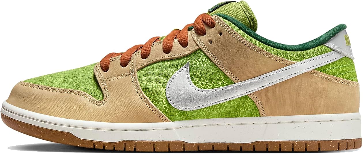 Nike SB Dunk Low Pro Skate Shoes (FQ7585-200, Sesame/Pear/Fir