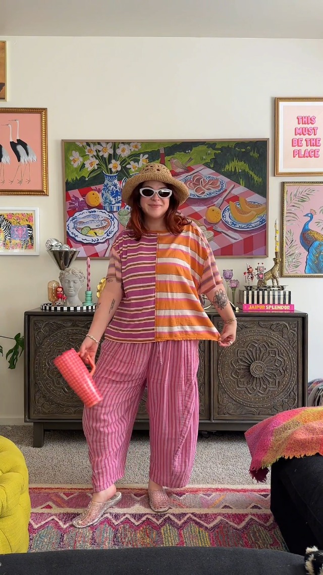Sombrero de paja tejido a mano para mujer, estilo bucket miniatura 7