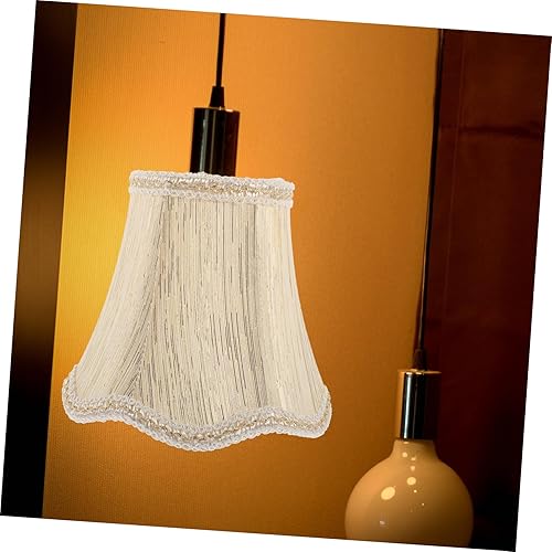 Miniatura 8 de OSALADI Pantalla de tela para lámpara de pagoda, pantalla de mesa, pantalla de tambor, pantalla de tela, reemplazo de luz, lámpara de araña de