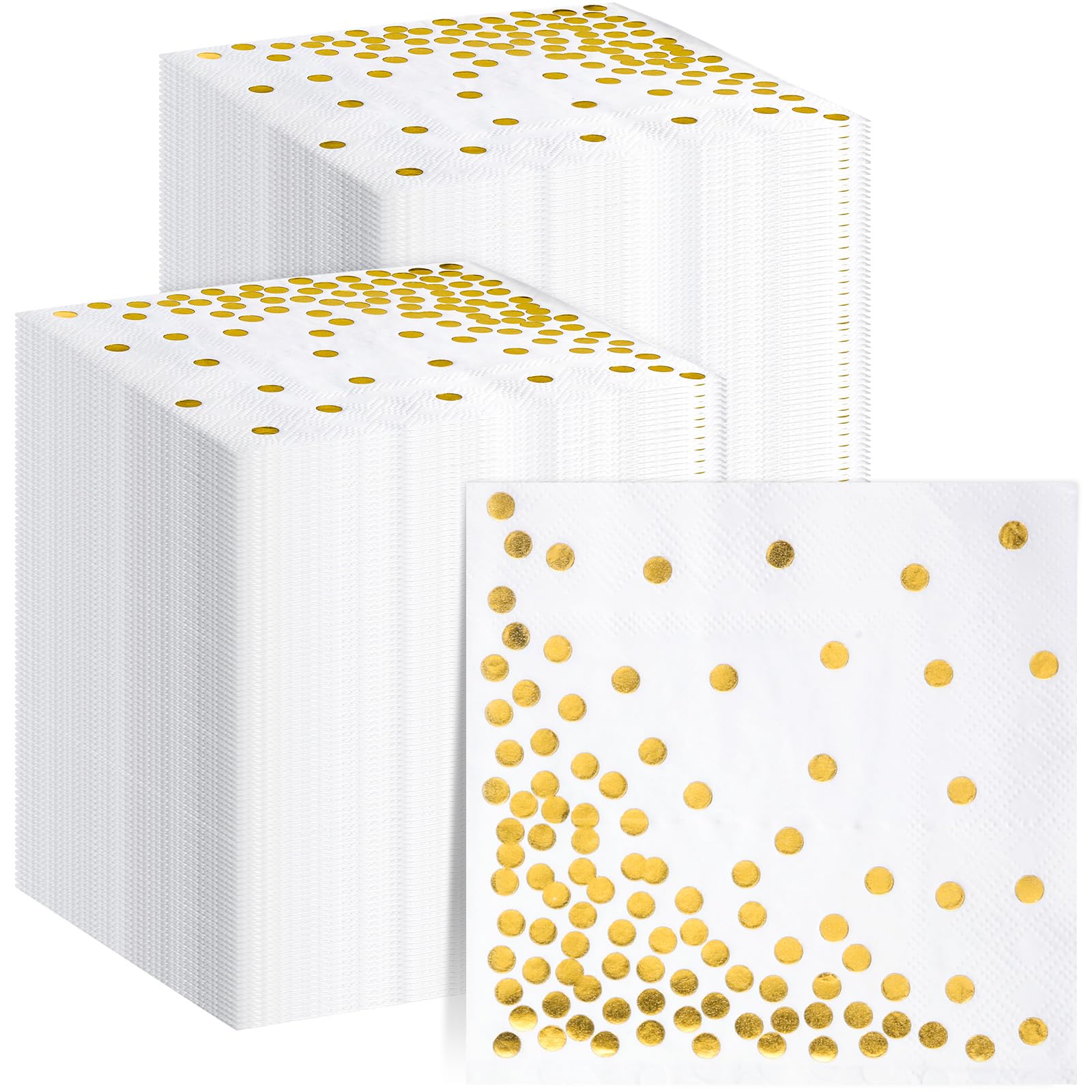 Sepamoon 400 Pack Disposable Cocktail Napkins Folded 5 x 5 Inches Bar Paper Napkins Disposable Party supplies for Wedding Baby Shower Birthday