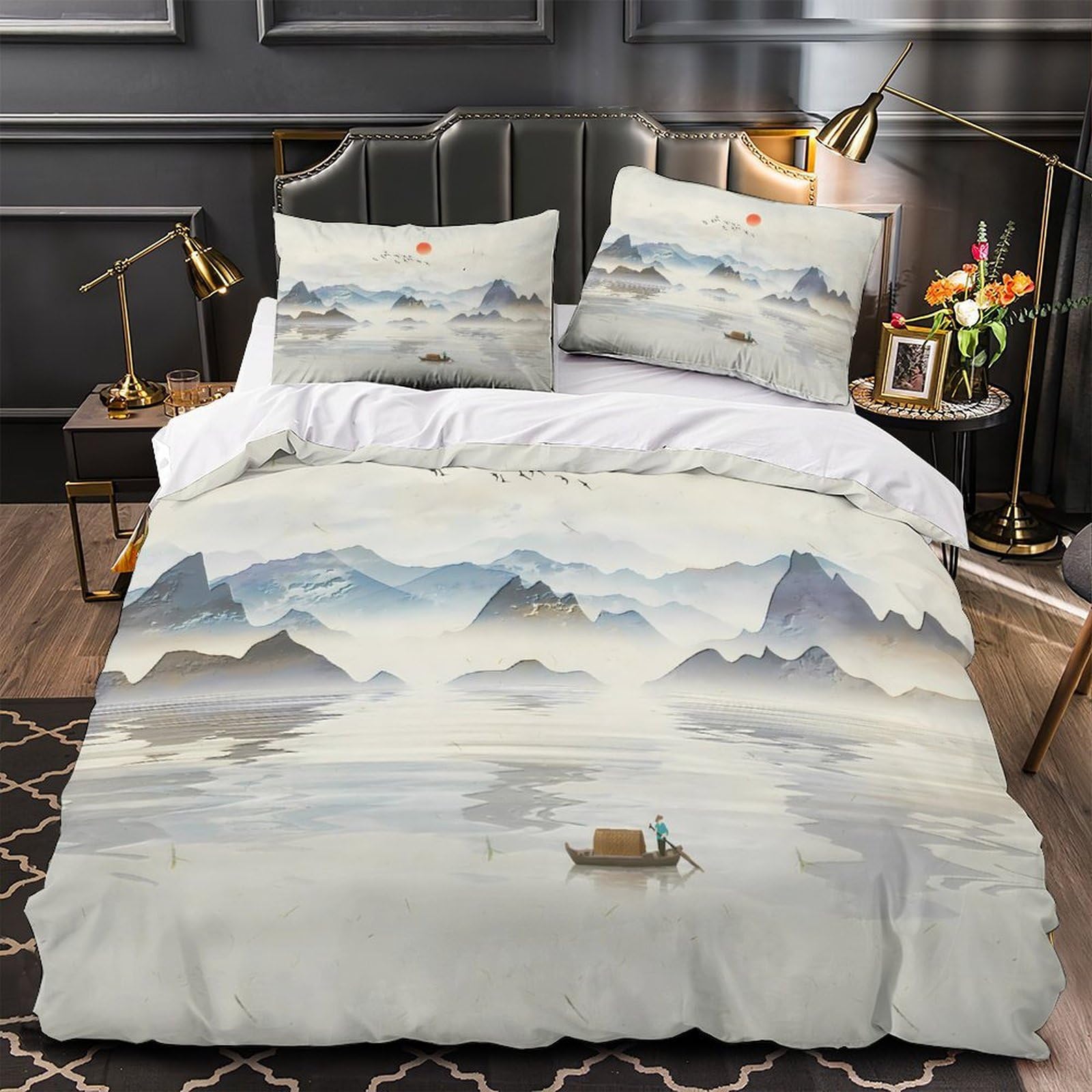 Housse de couette coccinelle zippée 220x240 cm pour lit enfant sans repassage