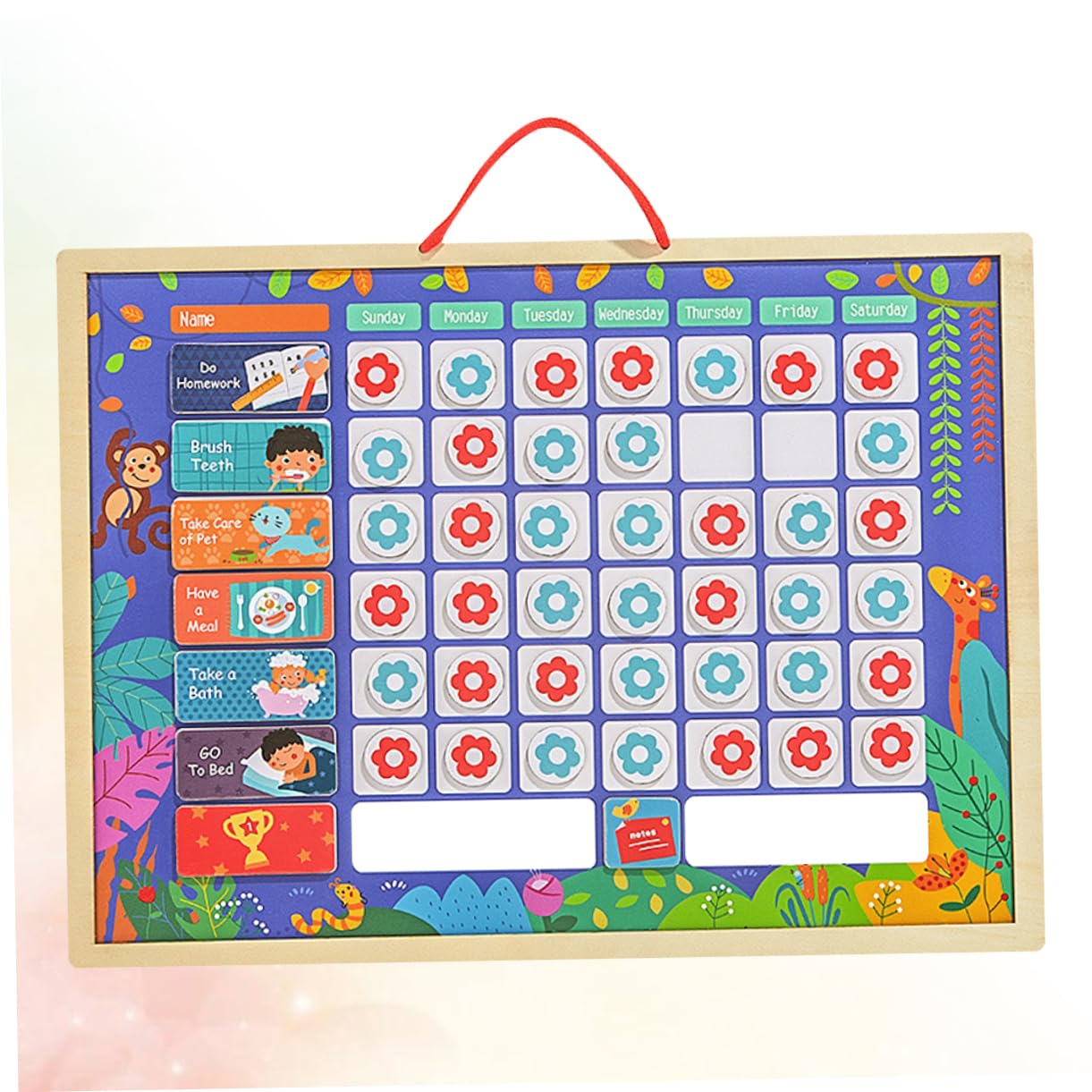 VILLFUL Tabla de Recompensas de Comportamiento Estándar para Niños | Registro de Crecimiento, Ayuda a Enseñar Conceptos Hábitos de Conducta