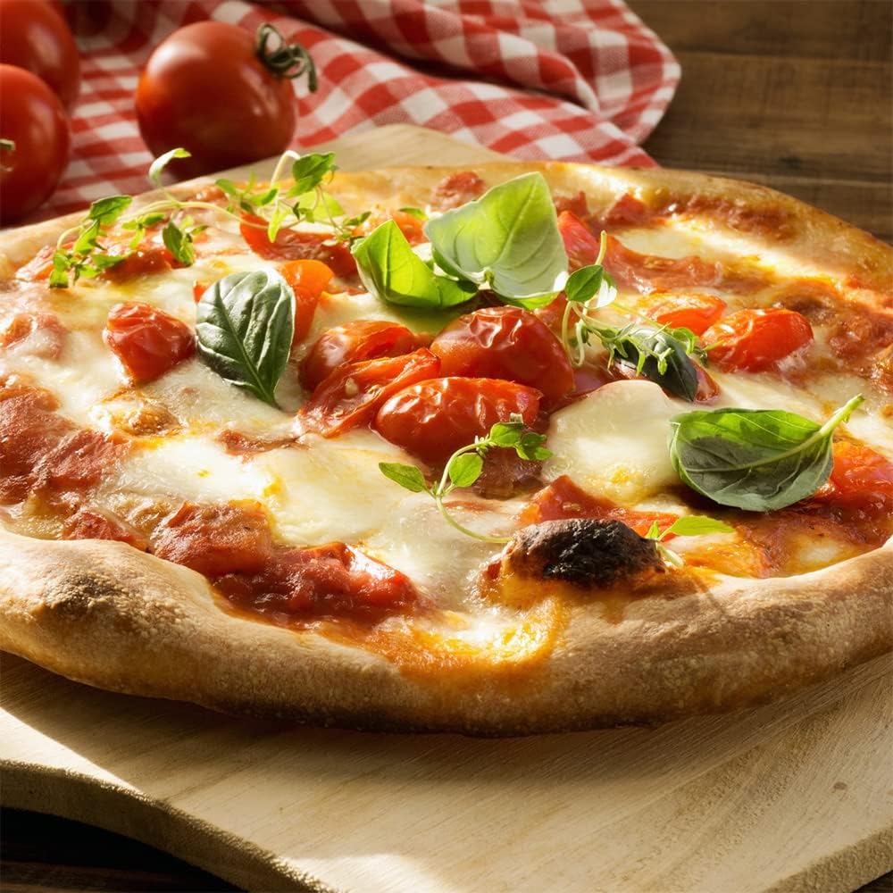 Eco-Friendly Bamboo Wooden Pizza Peel and Serving Board