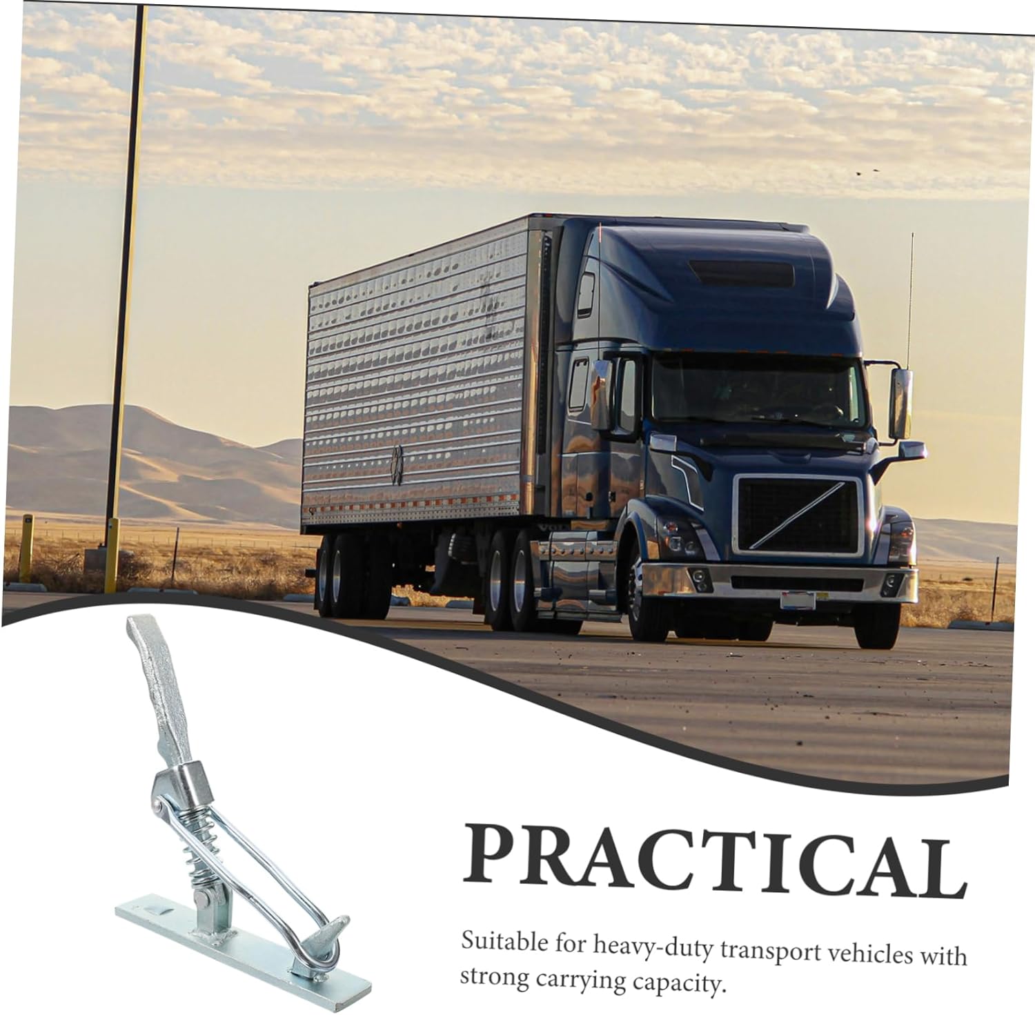 Heavy Duty Carriage Spring Hasp Lock for Trucks and Trailers Durable Carbon Steel Replacement Part Secure Cargo Transport Compatible with Various Transportation