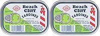 Vista 10 de Beach Cliff Wild Caught Sardines in Louisiana Hot Sauce, lata de 3.75 onzas (paquete de 12) – 0.49 oz de proteína por porción, sin gluten, apto