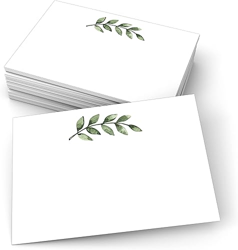 Miniatura 1 de 321Done Tarjetas de notas verdes en blanco, 4 x 6 pulgadas, 50 tarjetas, fabricadas en los Estados Unidos, cartulina gruesa, ideal para saludos