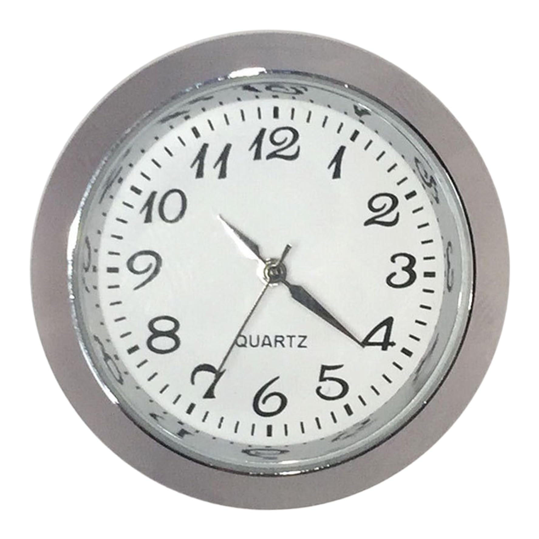 Takingup Quartz Clock Movement Replacement, 35mm Round Metal Clock Insert Face Replacement with Arabic Numeral for Diy Craft Inlaid Watch Accessories