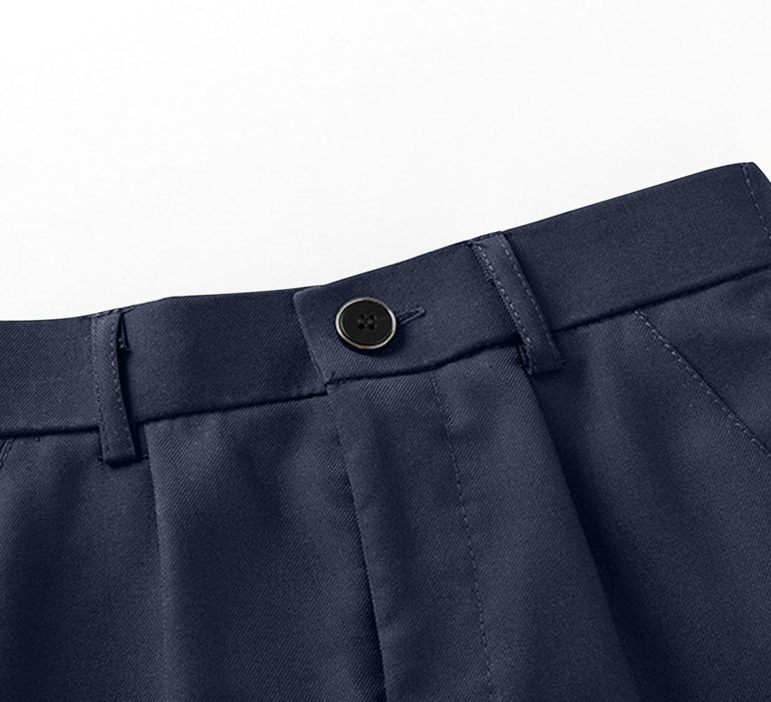 Boys Uniform Pants Straight Leg Flat Front Dress Pants for Kids Classic Golf Adjustable Waist Trousers Size 2-18Years