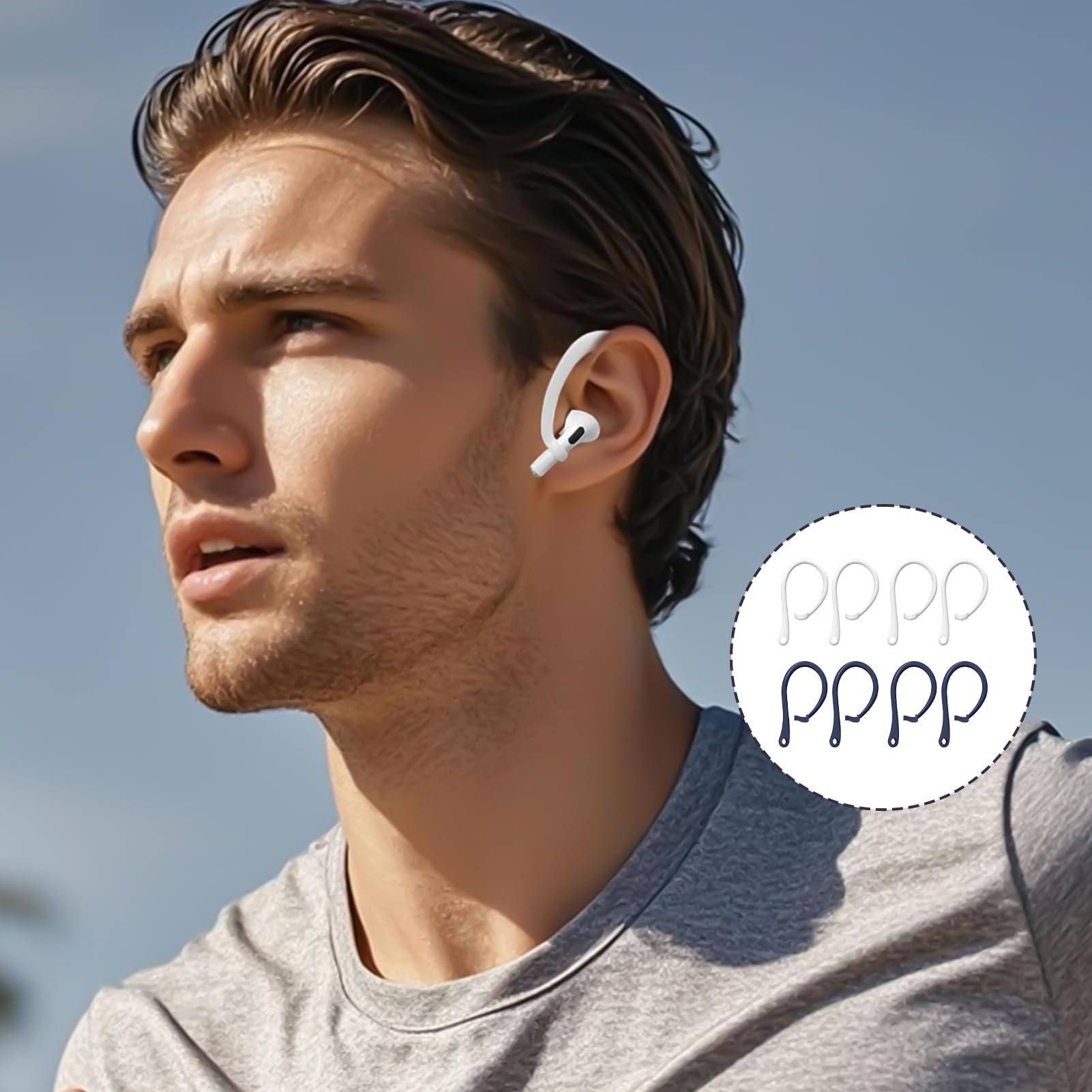 4 Paia Attacchi, Ganci 4 Compatibili con 3 e 4, design sicuro e regolabile per attività outdoor, fitness e sport, per correre, ciclismo, Supporto Sport 4
