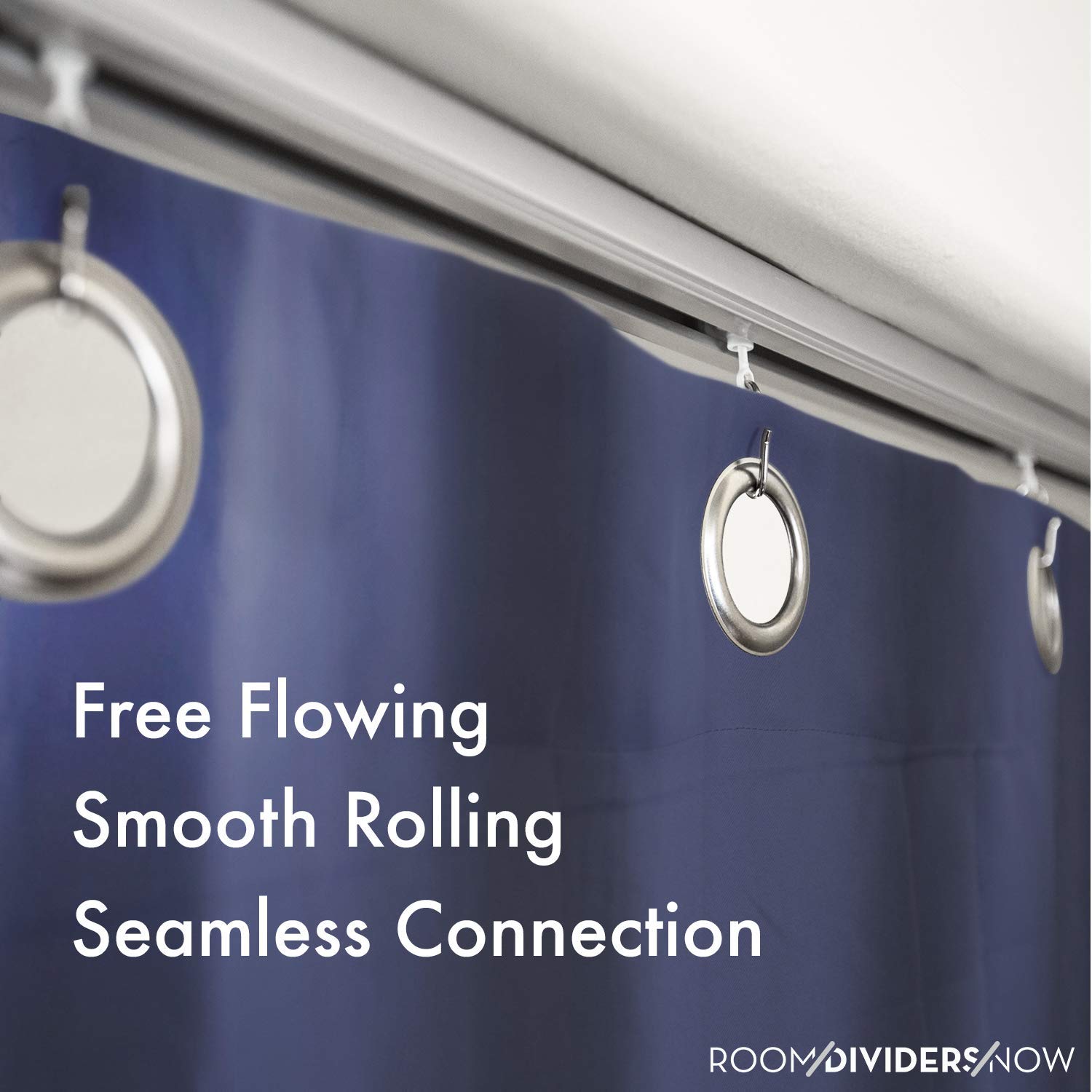 Room/Dividers/Now Corner Ceiling Track Set 90 Degree Angle (Silver