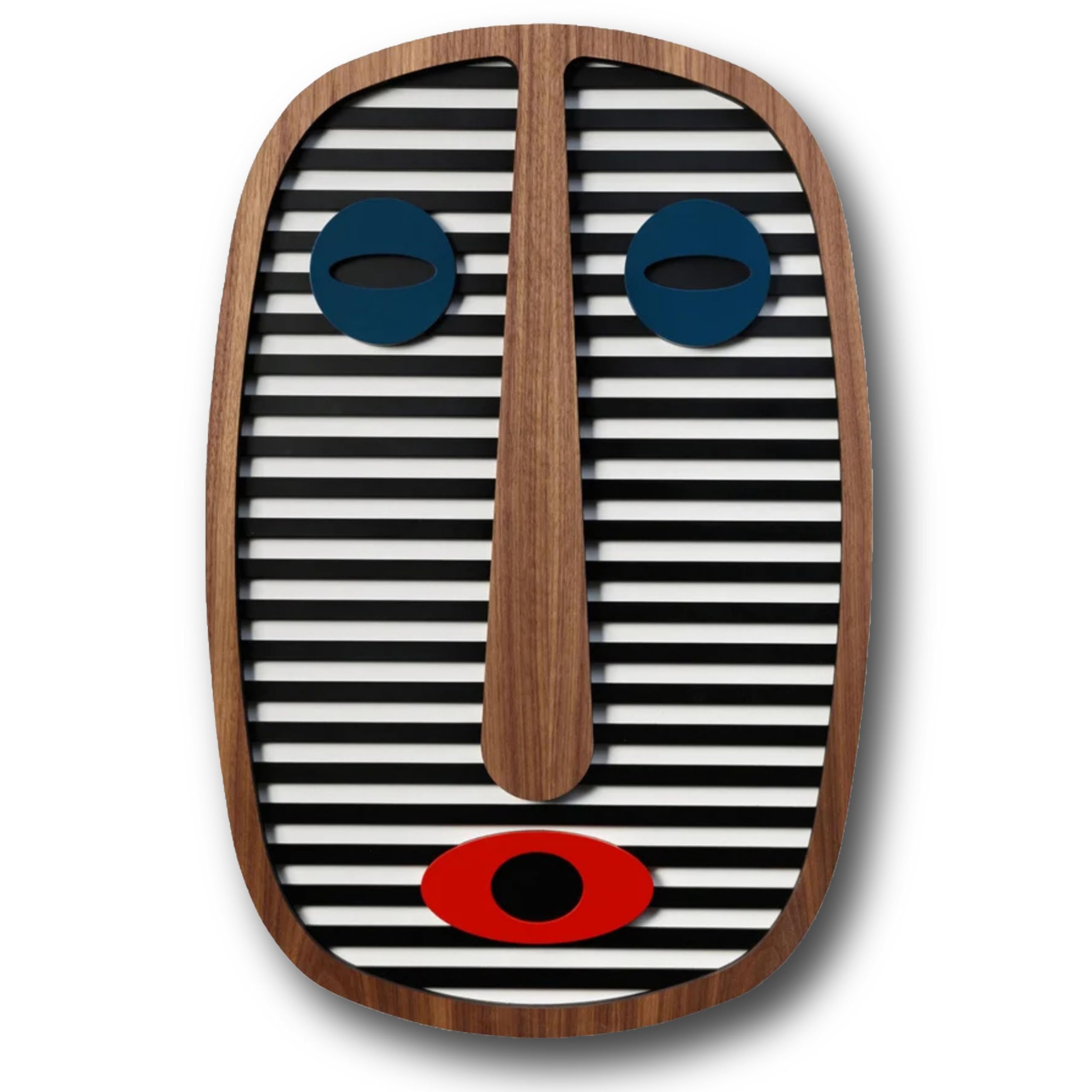 MODERN BOIS ART African Mask Wall Sculpture, Wood Wall Hanging, 3D Wall Art, Large Wooden Wall Art, Living Room Art, Office Decor, Pop Art, House Warming Gift-image-3