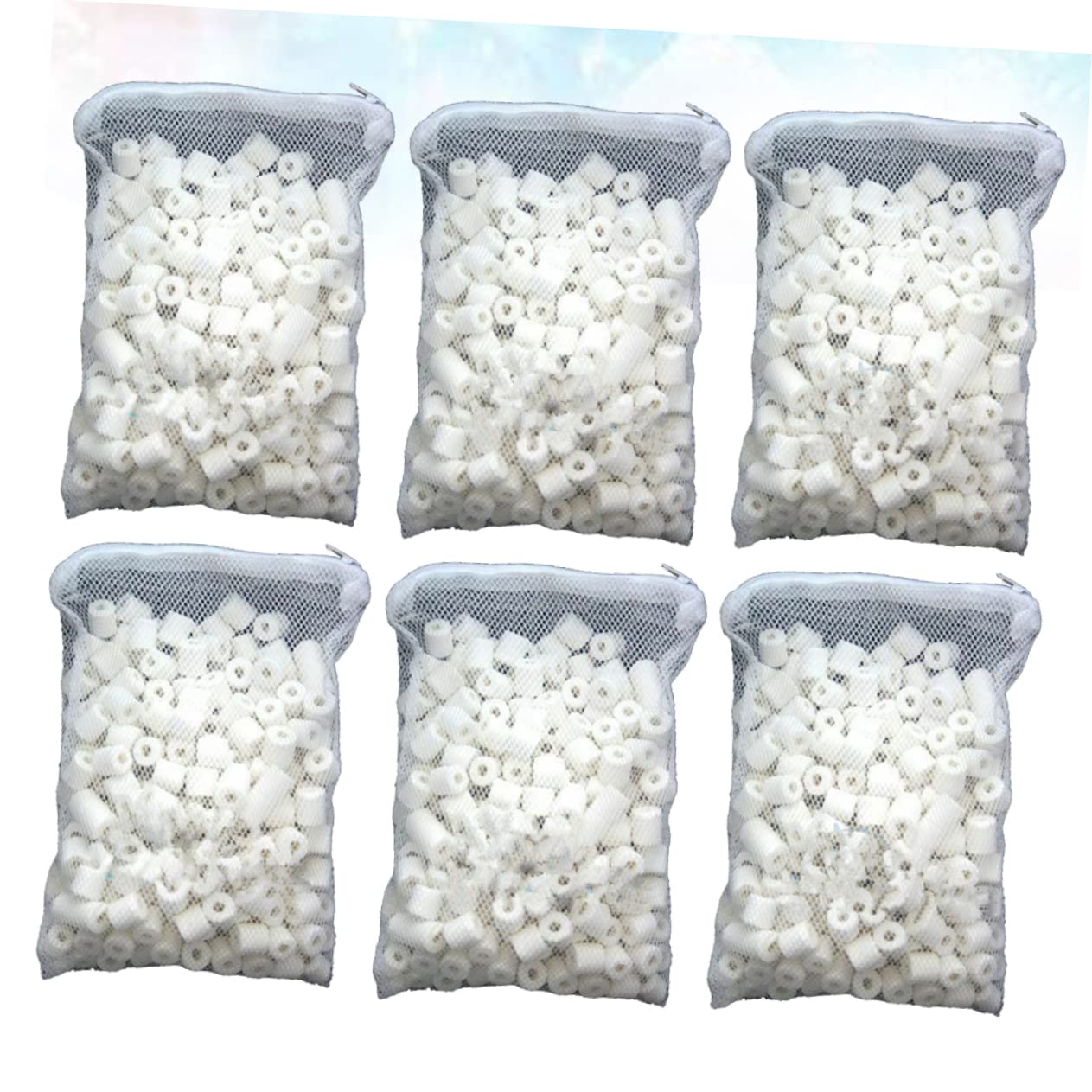 Sosoport 6packungen Pack Bio Poröse Keramikringe Für Aquarien Und Teichfilter Pro Beutel Biologisches Filtermedium Zur Nitritreduzierung Für Süß Und