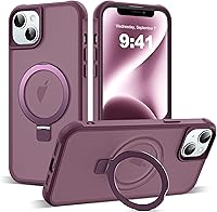 Vista 1 de Funda de grado militar compatible con iPhone 14 Plus de 6.7 pulgadas, con soporte magnético invisible tipo anillo, compatible con MagSafe y gran