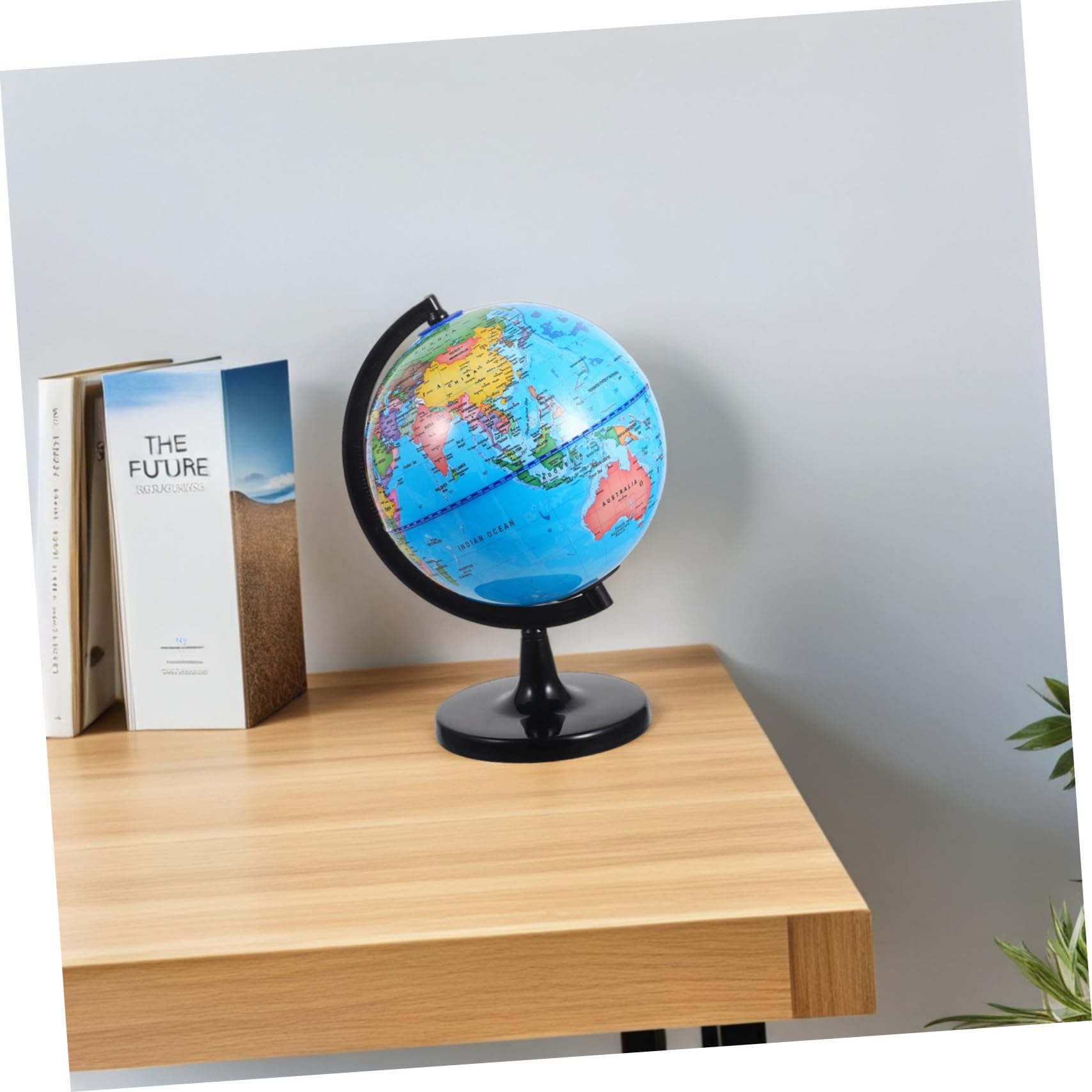 SHINEOFI Globo Dell’apprendimento Grande con Mappa del Mondo per Ragazzo Ragazza, Mappamondo Educativo Rotante con Base Stabile, Strumento Didattico per Classe e Uso Domestico