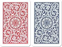 Vista 4 de Copag 1546 Design - Juego de cartas 100% de plástico, tamaño del puente (estrecho) rojo/azul (índice jumbo, 6 juegos)