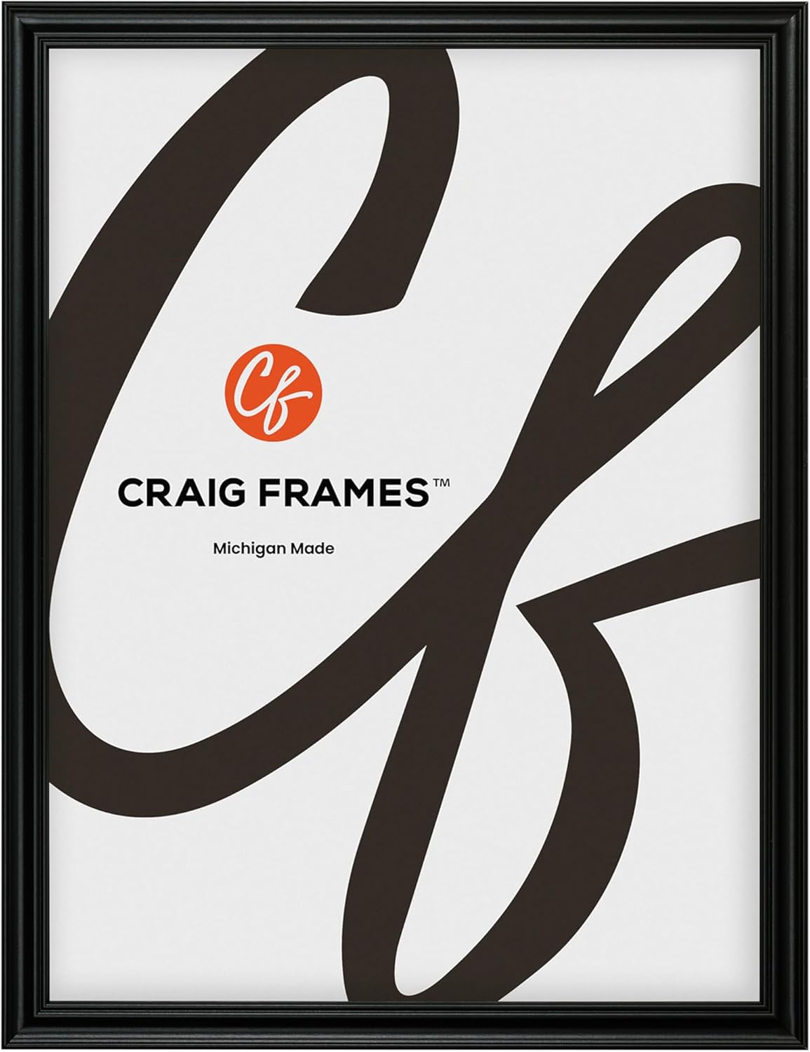 Craig Frames Value Added 5x5 White Picture Frame with Easel for Tabletop Display