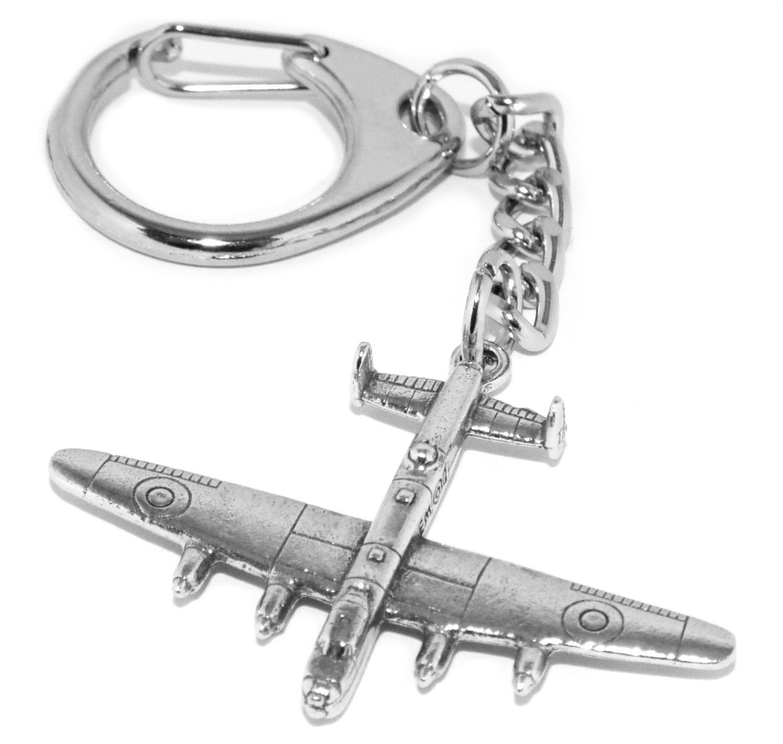Westair Silver Lancaster Bomber Keyring (World War 2, Raf Plane Pilot, Royal Air Force) In Gift Pouch